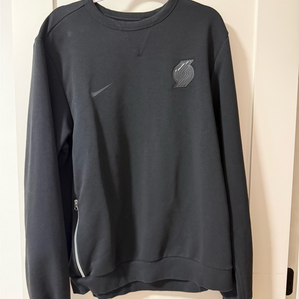 NBA Black Crewneck Men's Sweater Portland Trailblazers